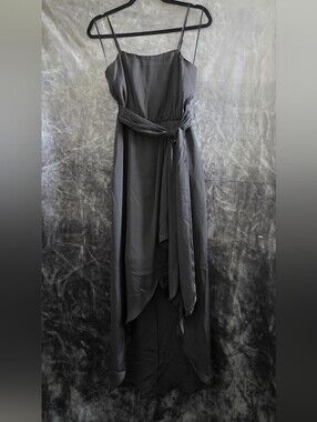 Express Black Maxi Dress with Waist Tie XXS
